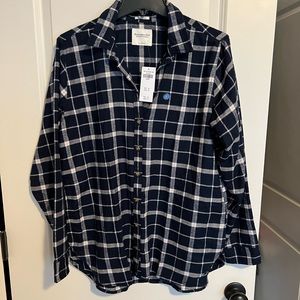 Abercrombie & Fitch boyfriend style flannel NWT